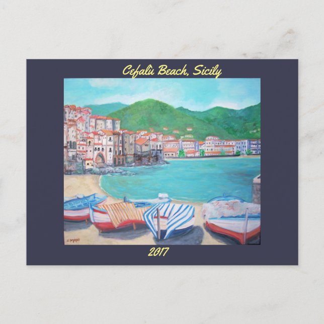 Plage de Cefalù - carte postale (Devant)