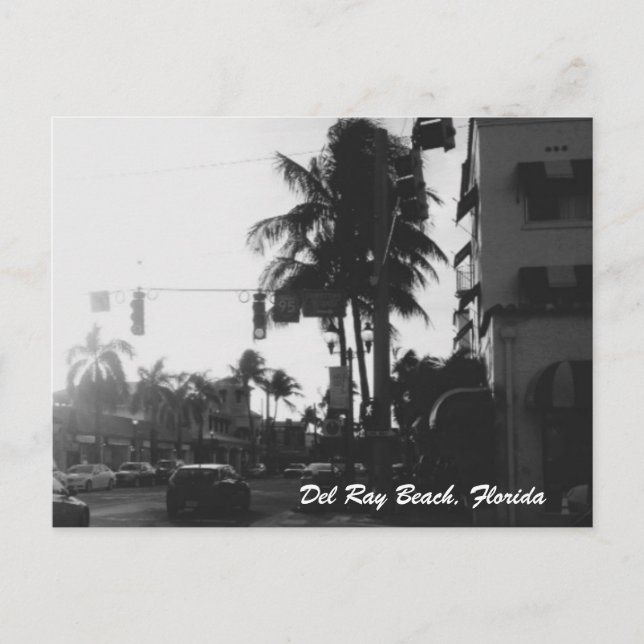 Plage de Del Ray, Floride Carte Postale Photo (Devant)