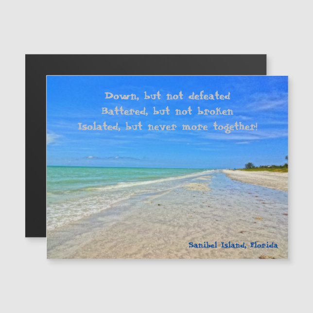 Plage de l'île de Sanibel ouragan Ian Carte magnét (Devant / Derrière)