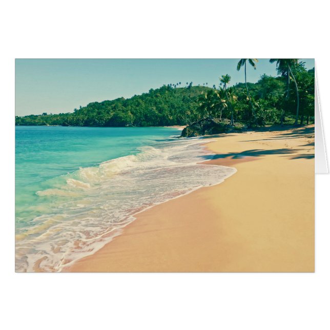 Plage de l'île tropicale tranquille (Devant horizontal)