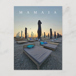 Plage de Mamaia en carte postale du soir