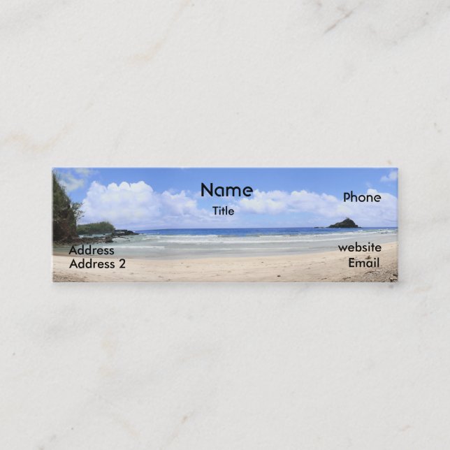 Plage de Maui - Koki, carte de visite de Hana (Devant)