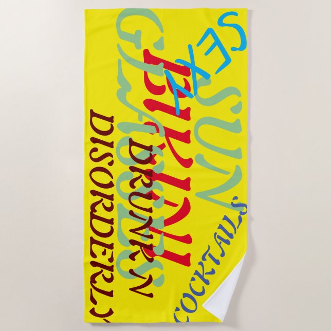 Plage de Murugi et piscine Serviette de plage de F (Devant)