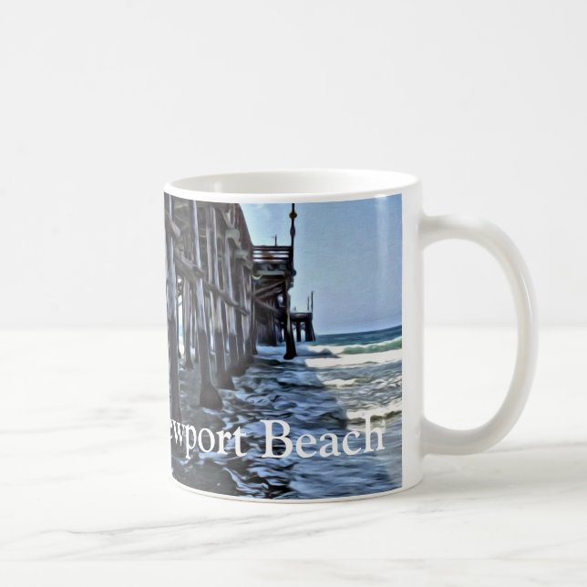 Plage de Newport - blanc tasse blanche classique (Droite)
