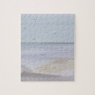 Plage de rivage côtière aquarelle Puzzle