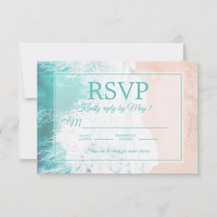 Plage de sable océan turquoise Mariage RSVP #2.2