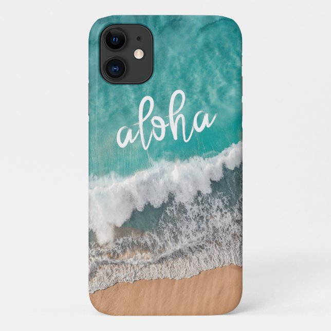 Plage de sable tropicale Aloha avec Coque de mer T (Dos)