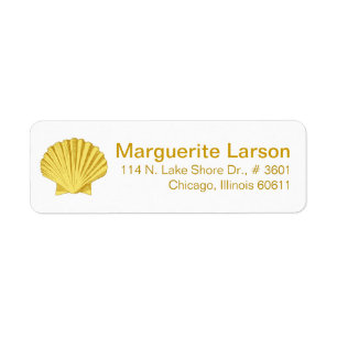 Plage de Scallop Seashell jaune