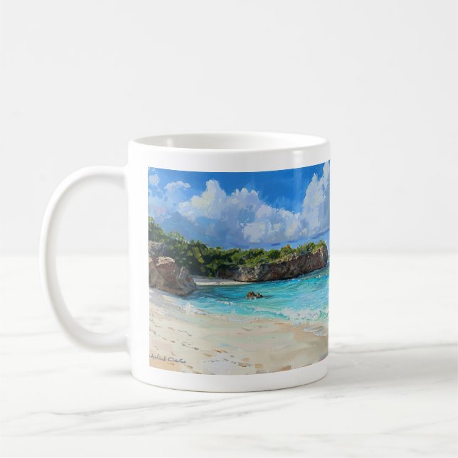 Plage de Shoal, Anguilla Coffee Mug (Gauche)