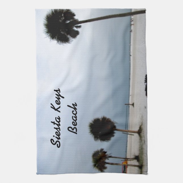 Plage de Siesta Keys, Floride Serviette de cuisine (Vertical)