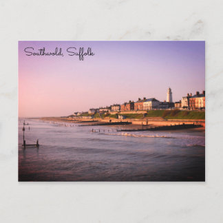 Plage de Southwold et carte postale de bord de mer