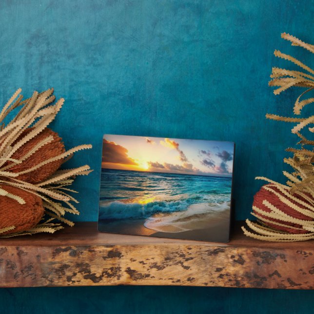 Plage de Sunset Beach Art Decor Plaque (Côté)
