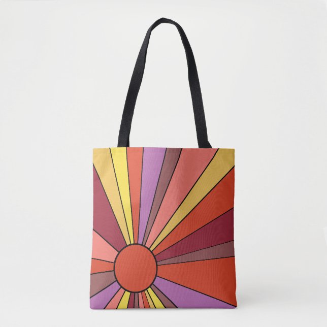 Plage de Sunset Imprimer sur tout le Sac fourre-to (Devant)