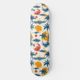 Plage d'été cool Palm Skateboard conçu
