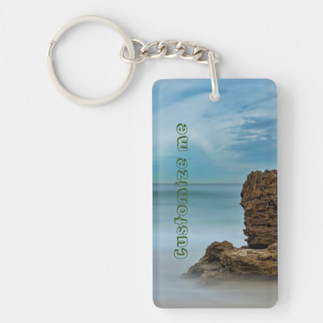 Plage d'été Photographie personnalisée Porte - clé (Devant)