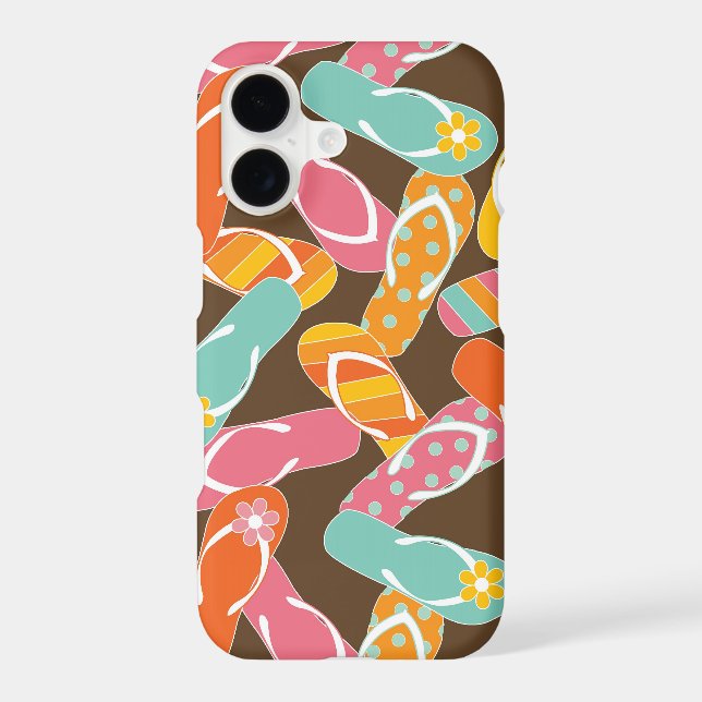 Plage d'été Tropical Coloré Flip Flops Sandales (Verso)