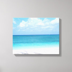 Plage d'île de Grand Cayman et toile d'océan