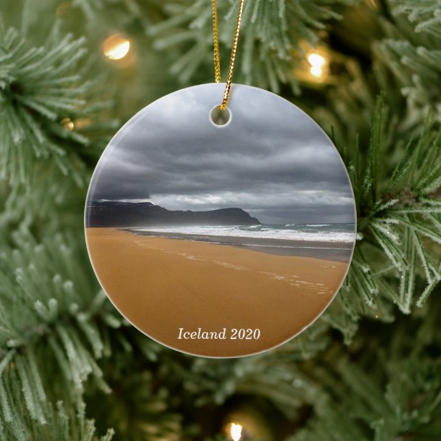 plage d'Islande - ornement en céramique (Arbre)
