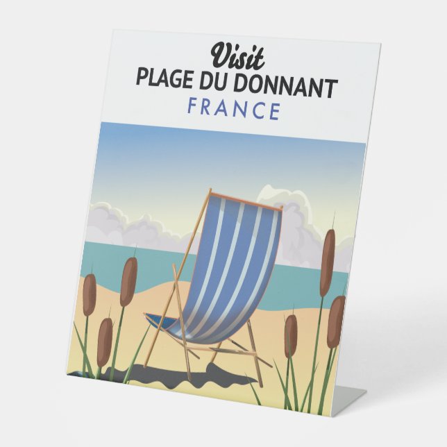 Plage du Donnant France Pedestal Sign (Front)