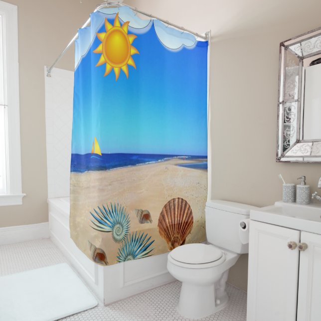 Plage du rideau de douche (En situation)