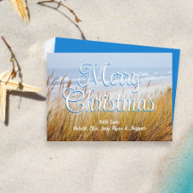 Plage Dunes Joyeux Noël Cartes plates