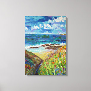 Plage en Bretagne Canvas Print