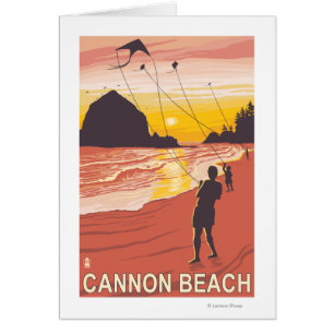 Plage et cerfs-volants - plage de canon, Orégon