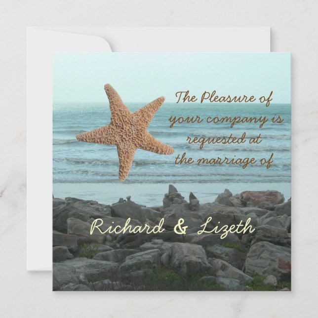 plage Faire-part de mariage (Devant)
