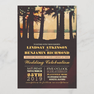 Plage - Invitation Mariage Destination