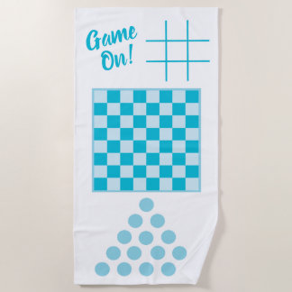 Plage Jeu dessus ! Serviette de plage, damier, orteil