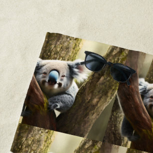 Plage Joyeux Koala Australien En Arbre, Serviette De Pla