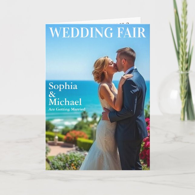 Plage Mariage Magazine Couverture Invitation (Devant)