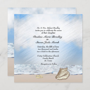 Plage Mariage Thème Invitation