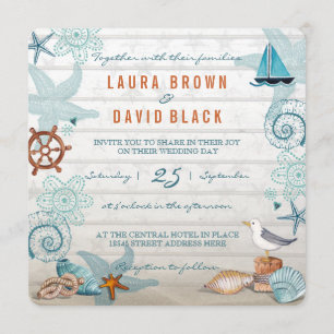 Plage nautique   FAIRE-PART DE MARIAGE