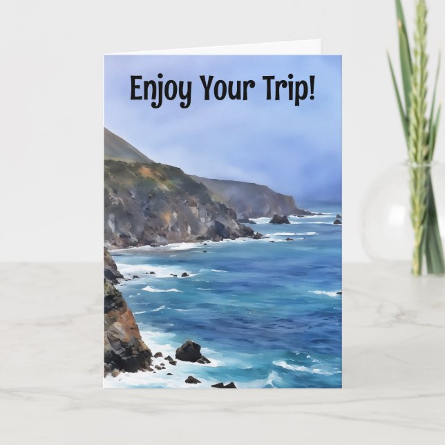 Plage Ocean Travels Carte de voyage (Devant)