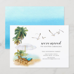 Plage Palm Tree Moving Faire-part