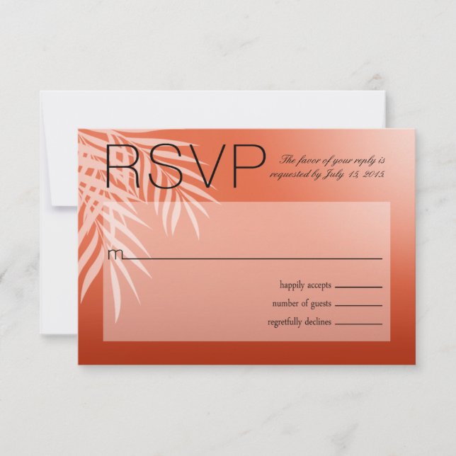 Plage Palm Tree Silhouette RSVP | corail (Devant)