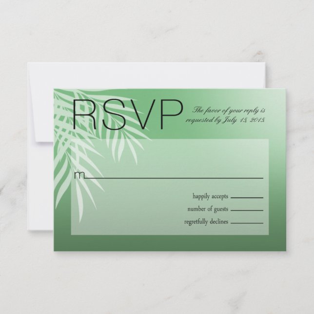 Plage Palm Tree Silhouette RSVP | jade (Devant)
