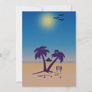 Plage Palm Trees Invitation