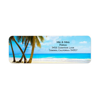 Plage, Palm Trees, Ocean Adresse de retour