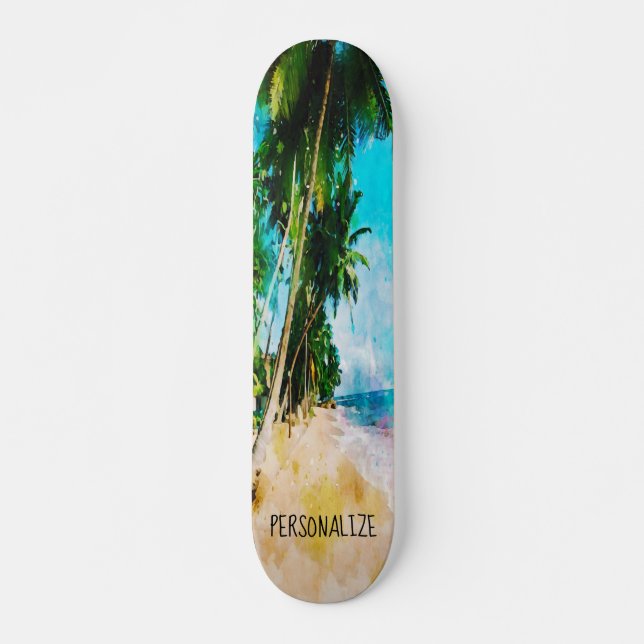 Plage Palm Trees Skateboard (Devant)