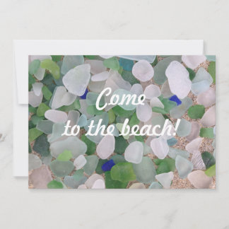 Plage Party Sea Glass Invitation