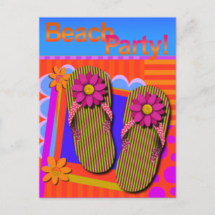 Plage Party Summer Fun Invitation Carte postale