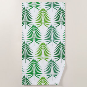 Plage Paume vert feuille botanique motif de serviette