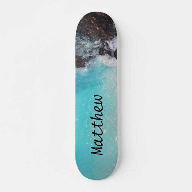 Plage personnalisée Ocean Waves Skateboard (Devant)