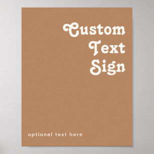 Plage Retro Carte Brown et cadeaux Poster person