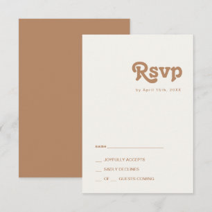 Plage Retro Carte RSVP Brown