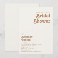 Plage Retro | Invitation de douche nuptiale ivoiri