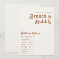 Plage Retro | Ivory Brunch et Bubbly Invitation
