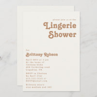 Plage Retro | Ivory Lingerie Shower Invitation